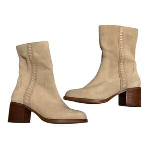 Vince Camuto Tan Suede Slouchy Boots - Boho Chic - Modern Cowgirl - 7.5 Wide